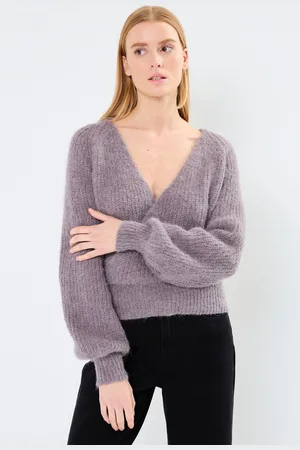 VILA VIBANU LS REV. V-NECK KNIT/ROU by