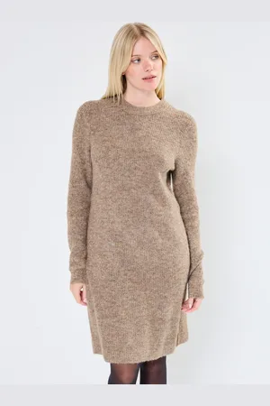 Pieces® PCELLEN LS O-NECK KNIT DRESS NOOS BC by