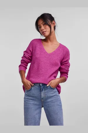 Pieces® Pcellen Ls V-Neck Knit Noos Bc by