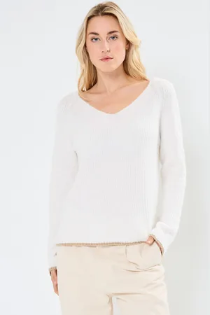Pieces® Pcellen Ls V-Neck Knit Fc Bc by