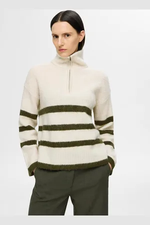 SELECTED SLFMALINE LS KNIT HALF ZIP NOOS by