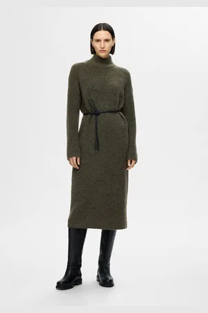 SELECTED SLFMALINE LS KNIT DRESS HIGH NECK NOOS by
