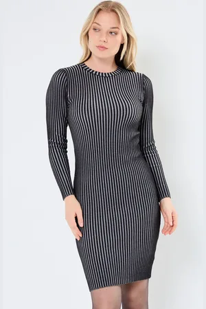 Sixth June BICOLOR KNIT MIDI SS DRESS by