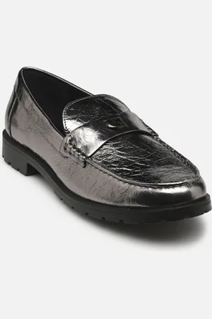 Coach Jocelyn crinkle metallic loafer by