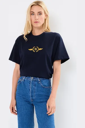 47 Brand 47 TEE MLB NEW YORK YANKEES SKY HIGH DROP SHOULDER FALL NAVY -Unisexe W by
