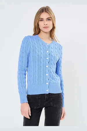 Ralph Lauren Cardigan torsadé en coton à col rond by