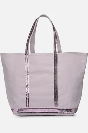 Vanessa Bruno Cabas L Porte Epaule En Toile Coton Et Paillettes by