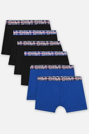 Dim Coton Stretch Boxers X6 Garçon by