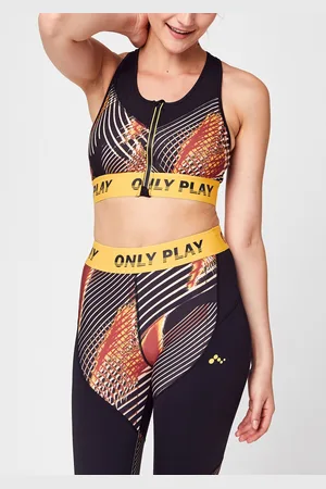 ONLY Onpmarlin Aop Zip Sports Bra by