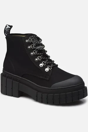 No Name KROSS LOW BOOTS BIG CANVAS BLACK by