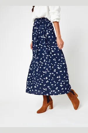 Knowledge Cotton Apparal ORCHID Lenzing™ EcoVero™ Flower Print Midi Skirt by