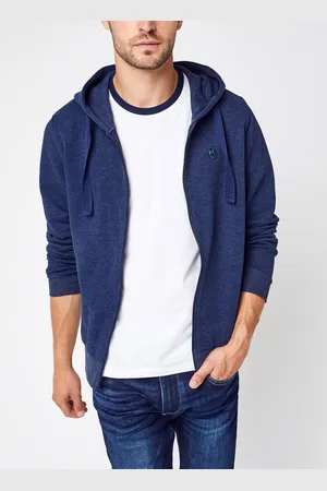Knowledge Cotton Apparal ELM zip hood basic badge sweat - GOTS/Vegan by