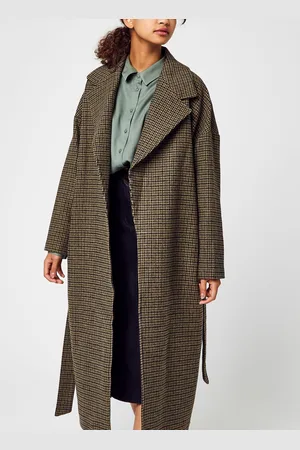 Knowledge Cotton Apparal POPPY Wool Lapel Coat - GRS by
