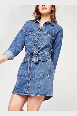 Noisy May Nmlaura L/S Western Dnm Dress Mb Bg by