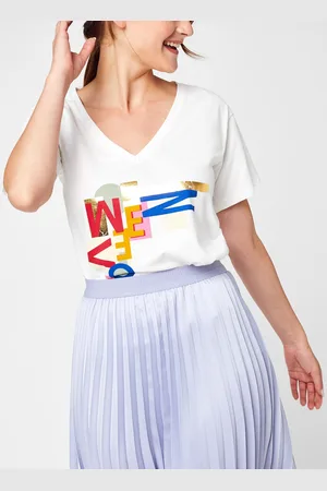 VILA Vinillas Foil V-Neck T-Shirt/Su/C17 by