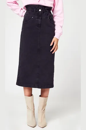 VILA Vipaja Rudi Hw Midi Denim Skirt by