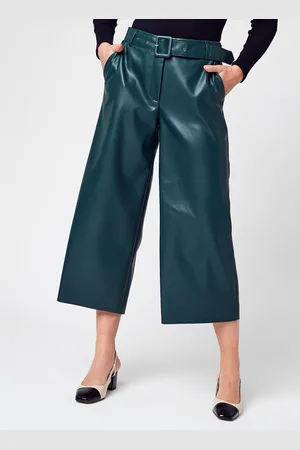 VILA Vidolores Rwre Cropped Wide Coated Pants by