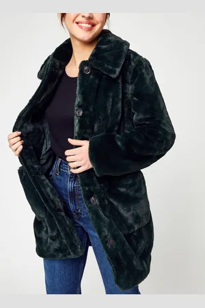 VILA Viboda Collar Faux Fur Coat/Tb by