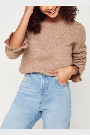 SELECTED Slfsia Ls Knit Frill Cuff O-Neck B by