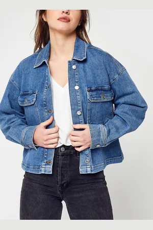 SELECTED Slfkarla Ls Mid Blue Denim Jacket U by