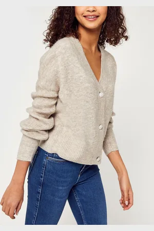 VERO MODA Vmlefile Ls V-Neck Jewel Cardigan Boo by