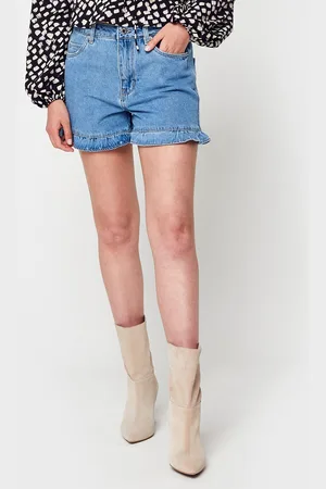 VERO MODA Vmjoana Hr Frill Denim Shorts Lcs by