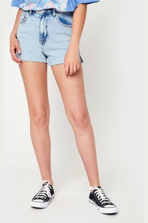 NA-KD Raw Hem Slit Denim Shorts N by