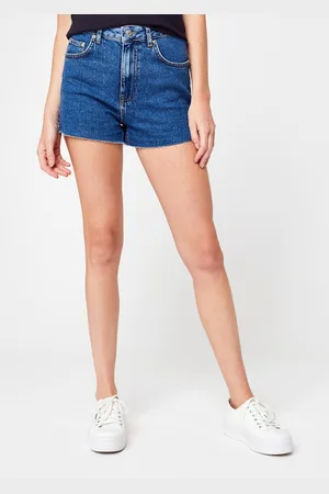 NA-KD Raw Hem Slit Denim Shorts N by