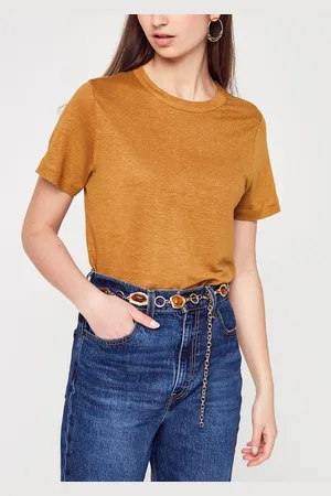 Petit Bateau T-Shirt Iconique Manches Courtes 100% Lin - Femme by