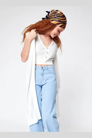 VILA Vishelley S/L Long Knit Vest by