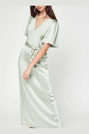 VILA Visateeny V-Neck S/S Ankle Dress/Dc by