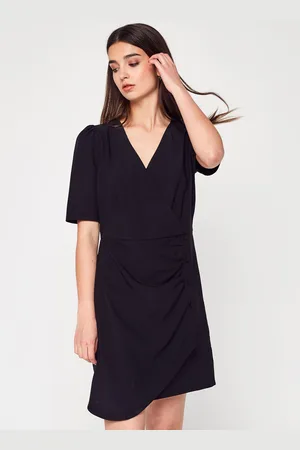 VILA Vileah V-Neck 2/4 Dress/Dc/Ls by