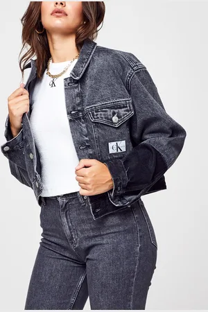 Calvin Klein Cropped Oversized Denim Jacket by
