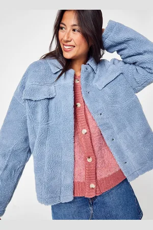 Knowledge Cotton Apparal Teddy trucker jacket by