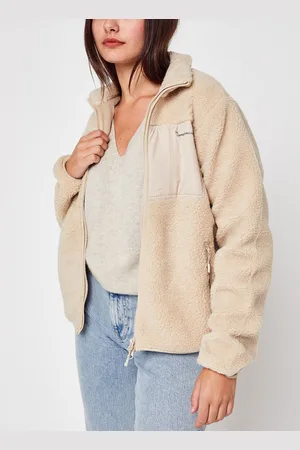 Knowledge Cotton Apparal Teddy high neck zip jacket by
