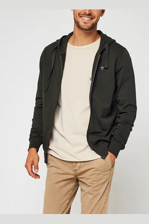 Knowledge Cotton Apparal ELM zip hood basic badge sweat - GOTS/Vegan by