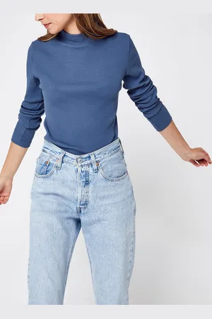 Knowledge Cotton Apparal Rib high neck LS by