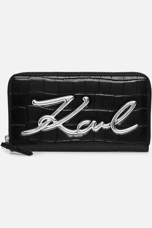 Karl Lagerfeld K/Signature Croc Cont Wallet by