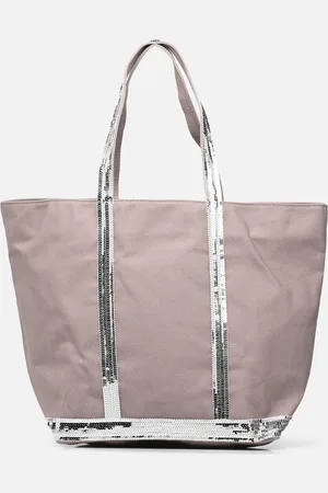 Vanessa Bruno Cabas L Porte Epaule En Toile Coton Et Paillettes by