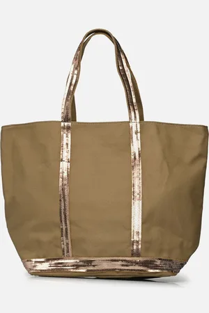 Vanessa Bruno Cabas L Porte Epaule En Toile Coton Et Paillettes by