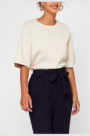 SELECTED Slfheli Ss Knit O-Neck W by