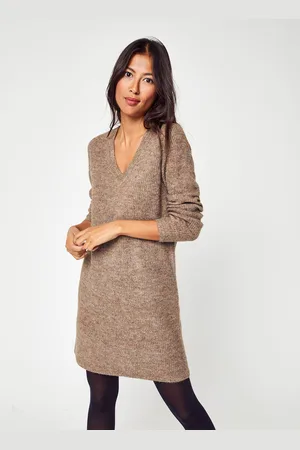 Pieces® PCELLEN LS V-NECK KNIT DRESS NOOS BC by