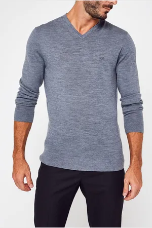 Calvin Klein Superior Wool Vneck Sweater by