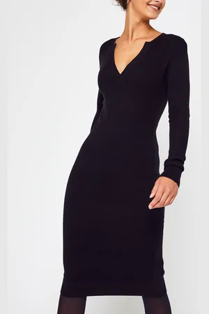 Calvin Klein Rib Open Neck Dress by