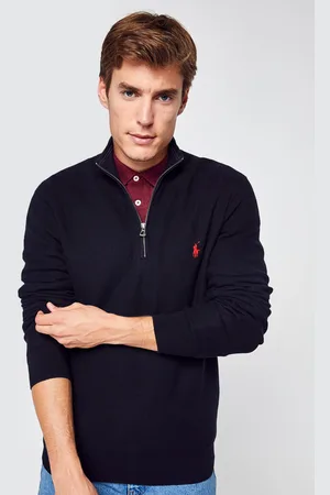 Ralph Lauren Pull demi-zip en coton texturé by
