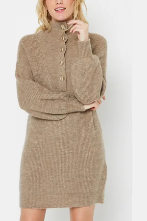 VILA VILEAH L/S BUTTON KNIT DRESS by