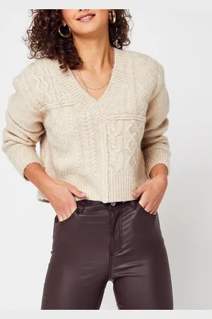 VILA VIVIRI V-NECK L/S CABLE KNIT TOP/SU by