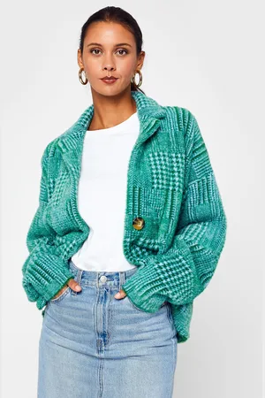 Essentiel Antwerp Check Knitted Jacket by