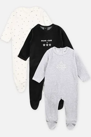 Vertbaudet Lot 3 Dors Bien Ouverture Dos Velours Lot Noir by