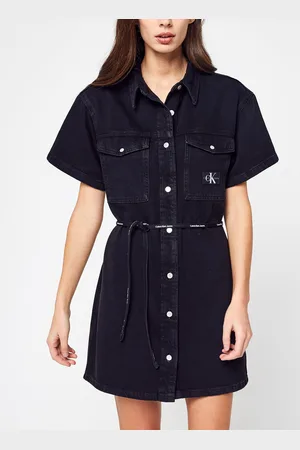Calvin Klein Short Sleeve Utility Shirt Dress by